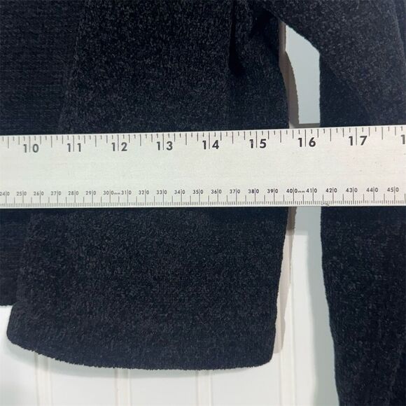 GB Gianni Bini Black Cropped Open Front Cardigan Sweater NWT Dillard’s Size S - Picture 6 of 8